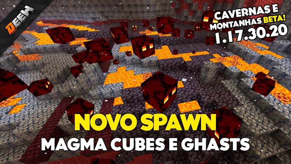 Novo Spawn de Ghasts e Magma Cubes no Minecraft Bedrock Beta 1.17.30